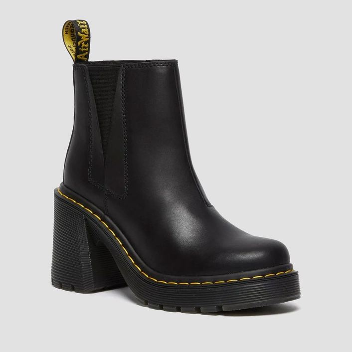 Dr. Martens sztyblety Chelsea na obcasie Spence Sendal czarne damskie 26440001