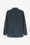 Kaotiko Bluish / Grey Minimal Corduroy Shirt