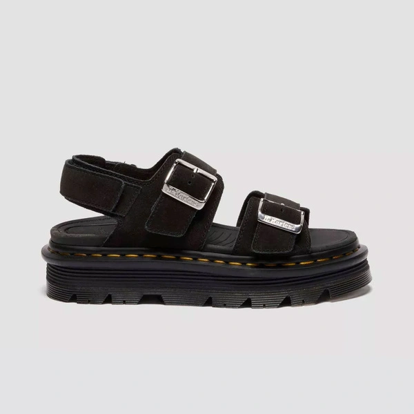 Dr. Martens sandały na platformie Zebzag zamszowe czarne damskie 42689001