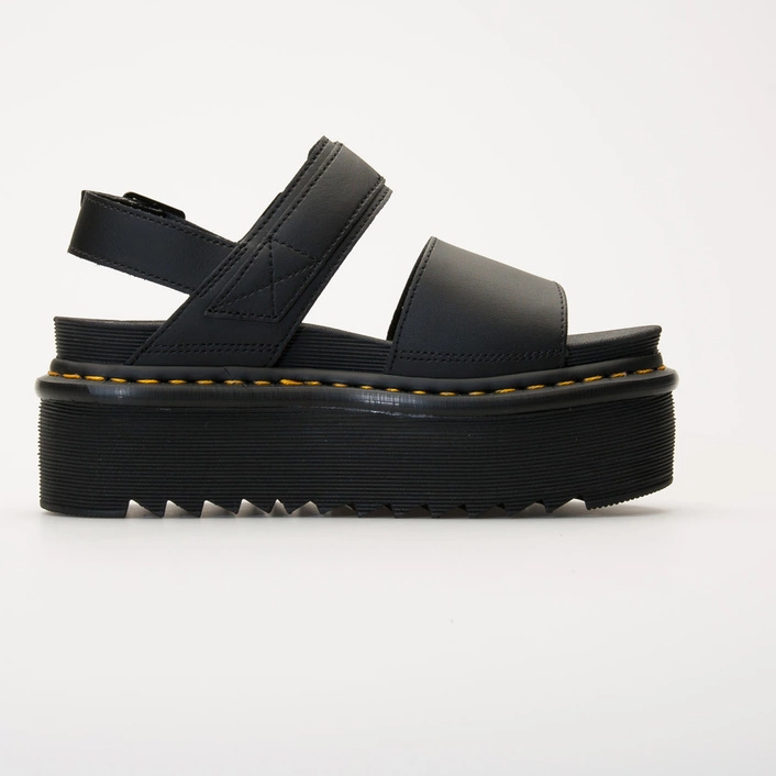 Dr. Martens sandały na platformie Voss Quad czarne damskie 26725001
