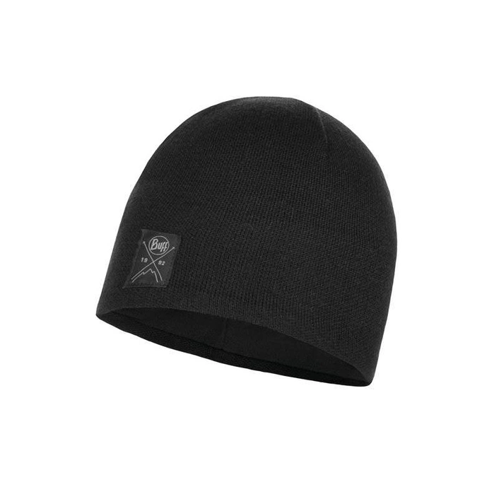 Buff Czapka Knitted & Fleece Hat Solid BLACK