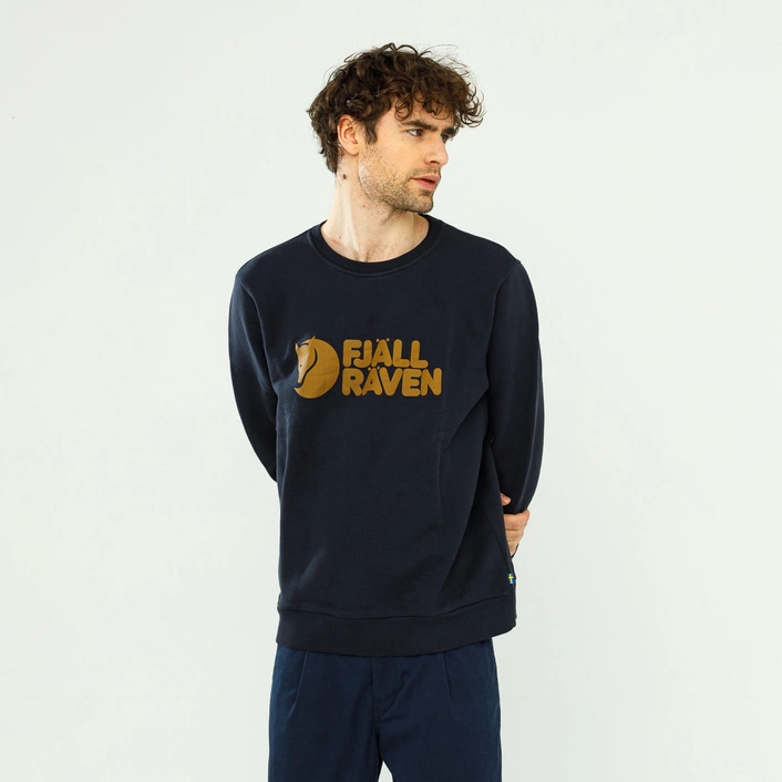 Fjällräven Bluza Logo Sweater M F84142555 Dark Navy