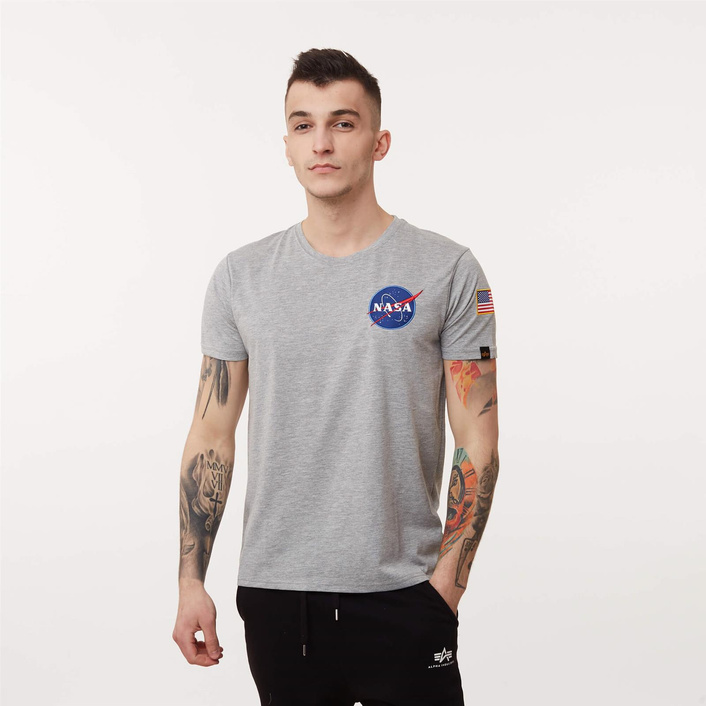 Alpha Industries Space Shuttle T-Shirt GREY HEATHER