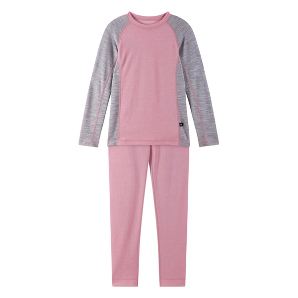 Reima Wełniany zestaw belizny termalnej Taitoa Grey Pink 5200030E450A 