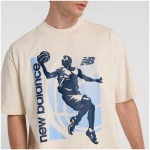 New Balance Męska Koszulka Beżowa MT51605LIN