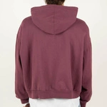 Kaotiko Unisex Bluza z Kapturem Bordowa Sud Cap Washed Fabien AO087-02-G002