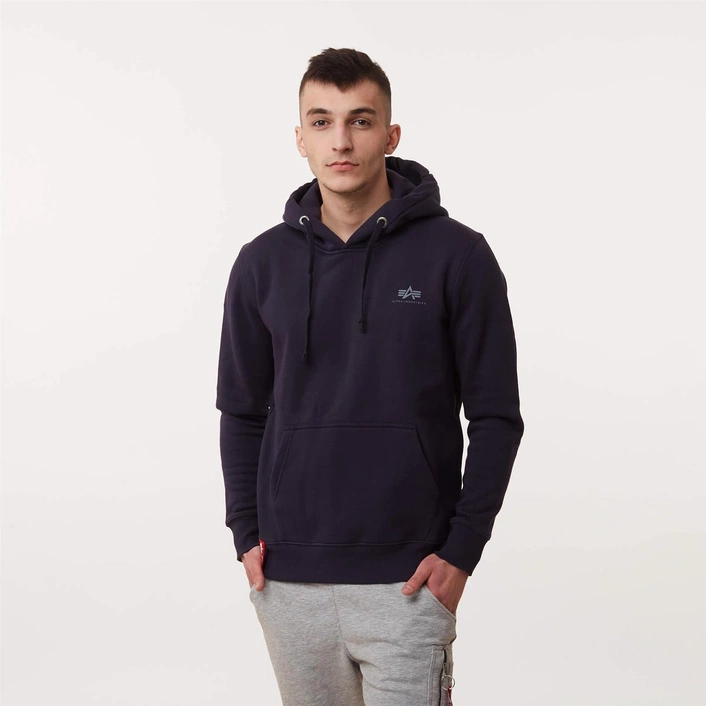 Alpha Industries BASIC HOODY SMALL LOGO REP. BLUE