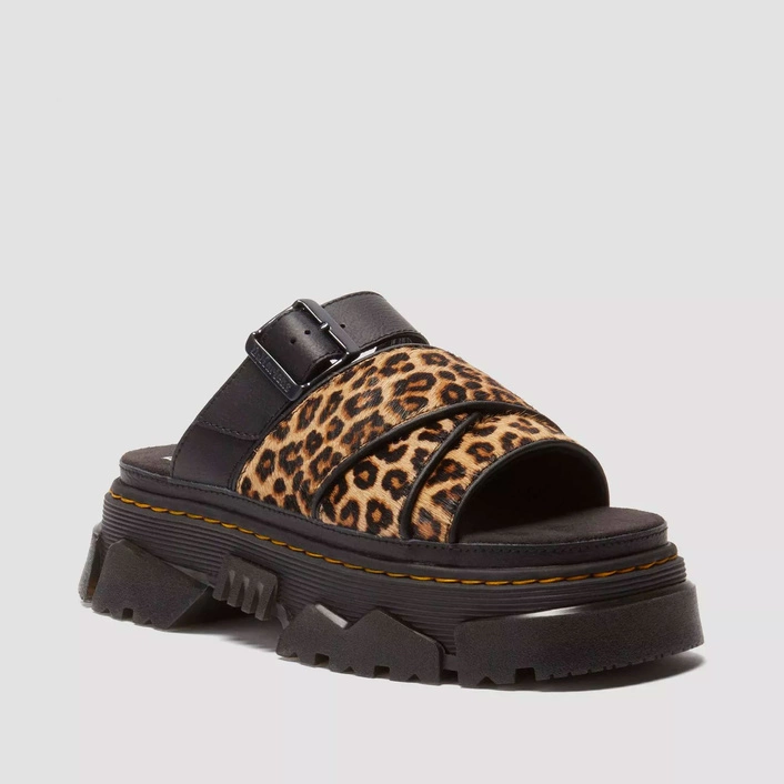 Dr. Martens klapki na platformie Mattison w panterkę damskie 41110200