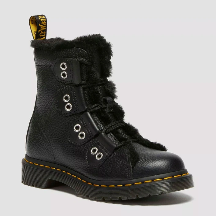 Dr. Martens glany ocieplane 1460 Milled Nappa czarne damskie 31876001
