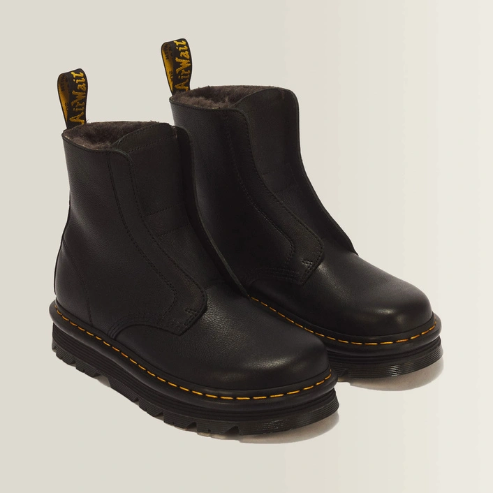 Dr. Martens buty zimowe wsuwane Zebzag Laceless ocieplane czarne 43579001