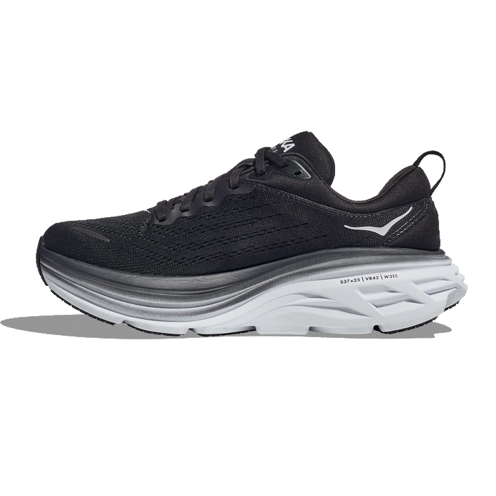 Hoka MEN'S BONDI 8 BLACK/WHITE