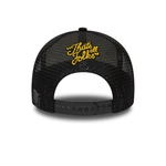 New Era Multi Character Looney Tunes Daffy Duck and Bugs Bunny Black A-Frame Trucker Cap