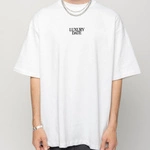 Kaotiko Luxury Date Organic Cotton White T-shirt AR021-01S-G002