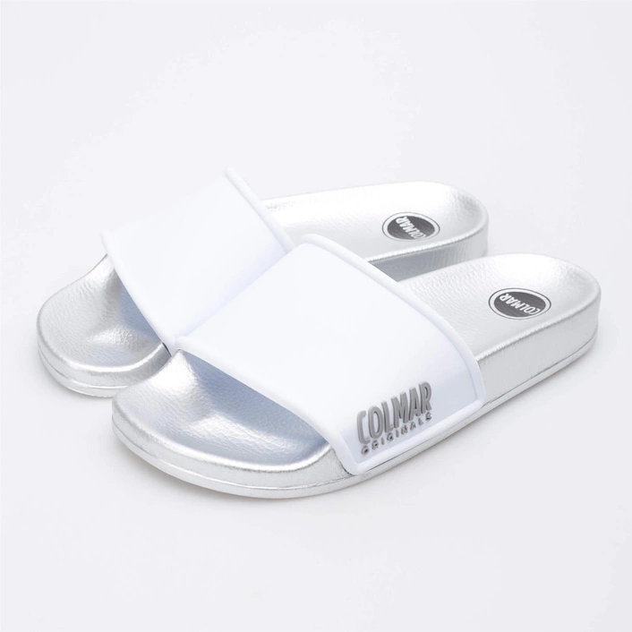 Colmar KLAPKI DAMSKIE SLIPPER PLAIN WHITE/SILVER