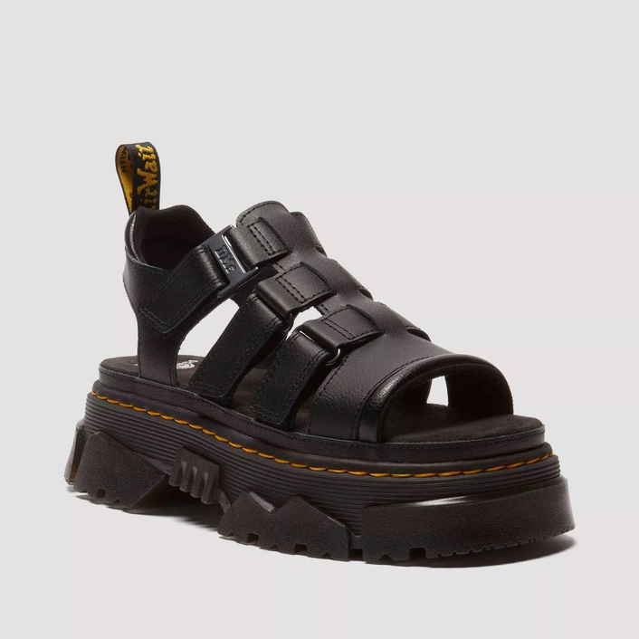 Dr. Martens sandały na platformie Mattison 3 Strap czarne damskie 40891001