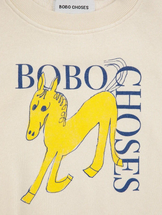 BOBO CHOSES BLUZA BAWEŁNA ORGANICZNA WONDER HORSE SWEATSHIRT
