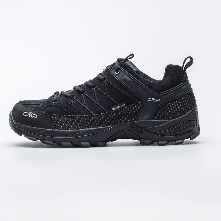 CMP RIGEL LOW TREKKING SHOES WP NERO-NERO