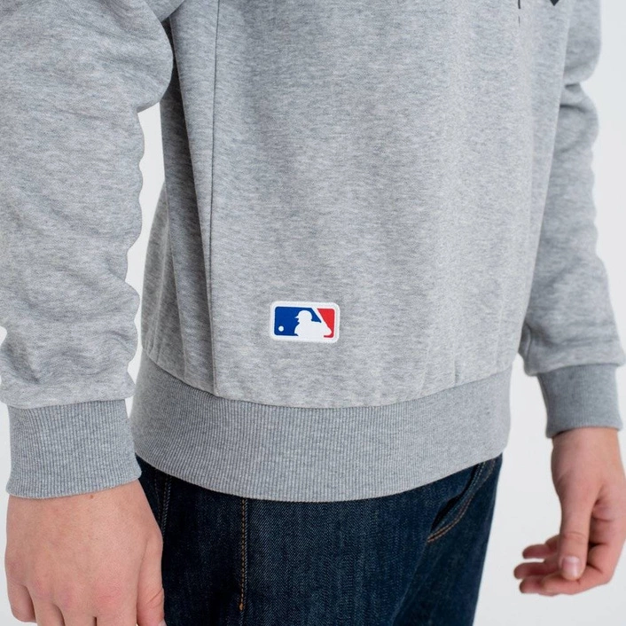 NEW ERA New York Yankees MLB Team Logo Grey Crew Neck Sweatshirt