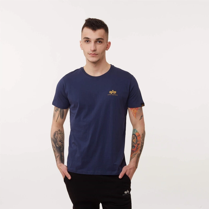 Alpha Industries SMALL LOGO T-SHIRT NEW NAVY