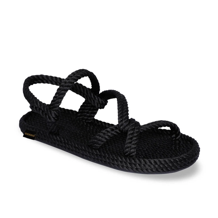 Bohonomad Mykonos Rope Sandal - Black