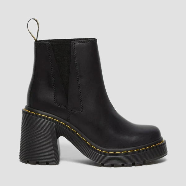 Dr. Martens sztyblety Chelsea na obcasie Spence Sendal czarne damskie 26440001