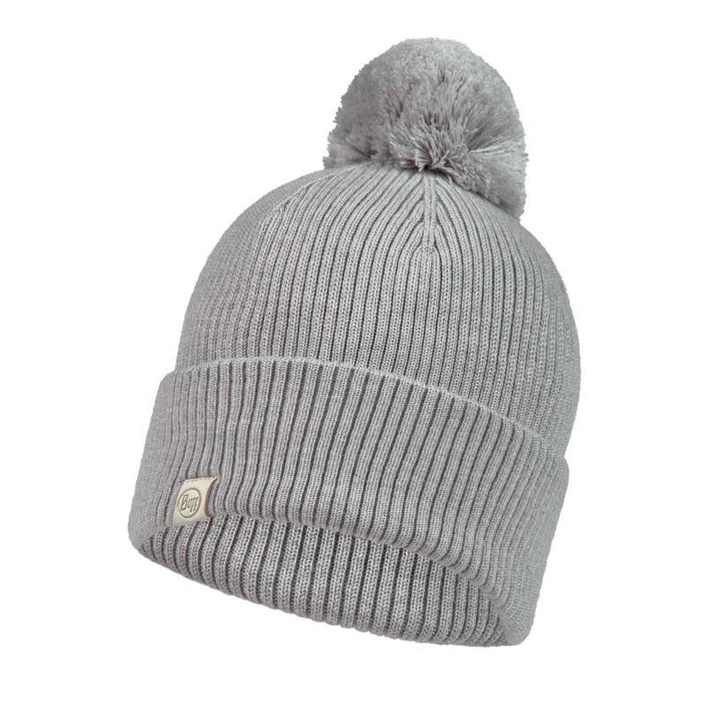 Buff Czapka Knitted Hat Merino Wool TIM LIGHT GREY