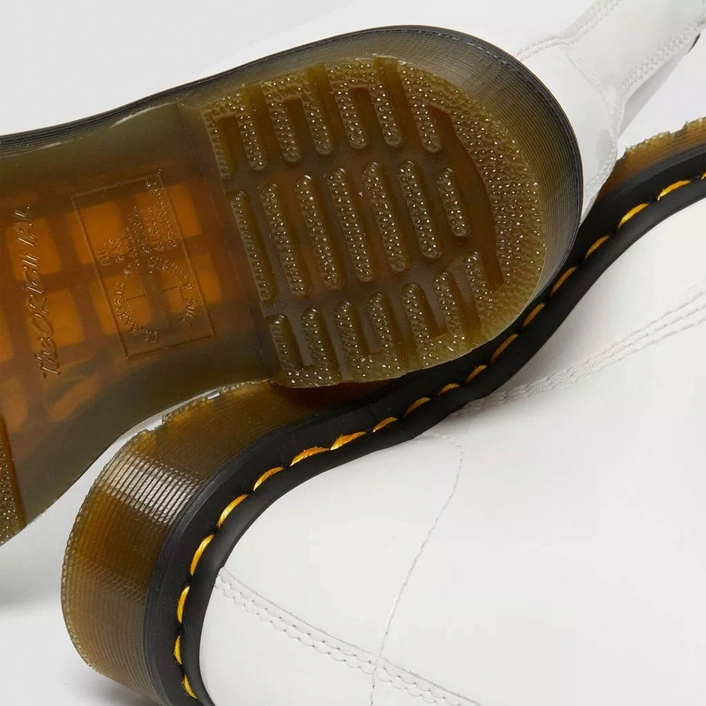 Dr. Martens glany 1460 Patent Lamper lakierowane białe damskie 11821104