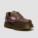 Dr. Martens półbuty na rzep Buzz Strap Wyoming ciemnobrązowe damskie 42845200