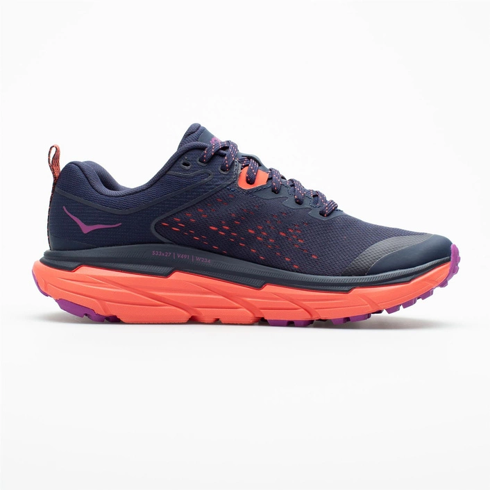 Hoka One One WOMEN'S CHALLENGER ATR 6 Black Iris / Hot Coral