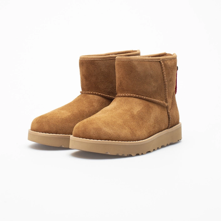 UGG W CLASSIC MINI LOGO ZIP CHESTNUT