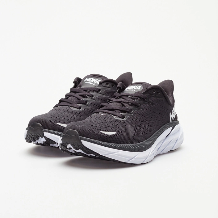 Hoka One One WOMEN'S CLIFTON 7 BLACK/WHITE