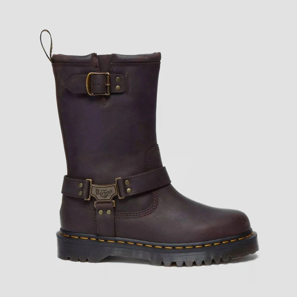 Dr. Martens buty biker Anistone Hi ciemnobrązowe 31901201