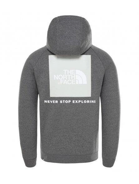 The North Face Bluza Raglan Red Box Hoodie Grey