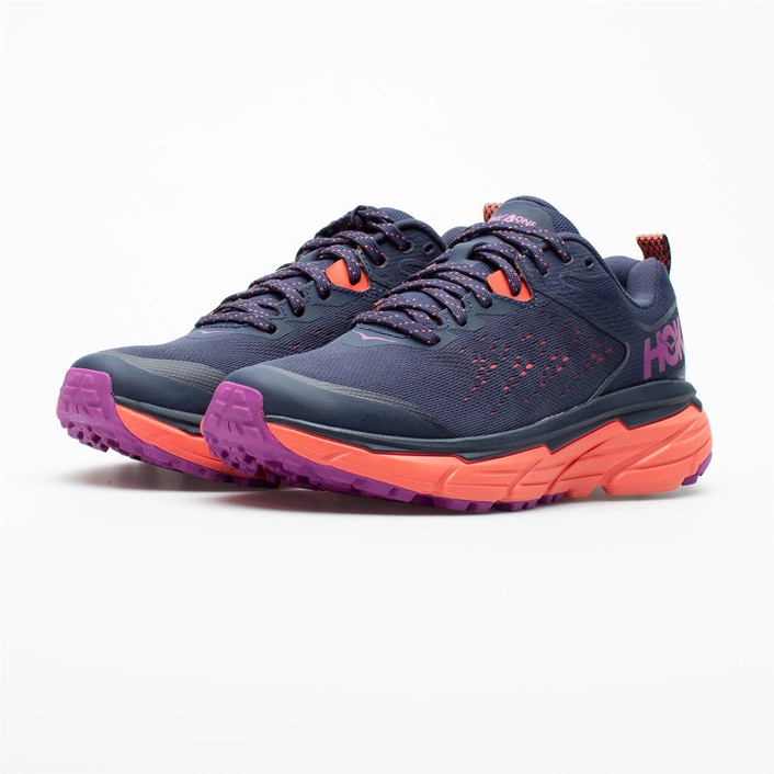 Hoka One One WOMEN'S CHALLENGER ATR 6 Black Iris / Hot Coral