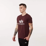 Alpha Industries BASIC T-SHIRT DEEP MAROON