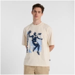 New Balance Męska Koszulka Beżowa MT51605LIN