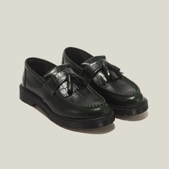 Dr. Martens Adrian Croc Green Loafers 43188300
