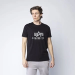 Alpha Industries Basic T-Shirt Foil Print Black/Silver