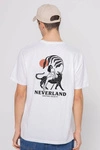 Kaotiko Biała Koszulka Neverland Washed T-shirt