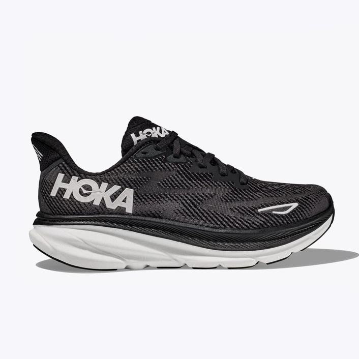 HOKA CLIFTON 9 Damskie Buty Do Biegania Czarne 1127896-BWHT