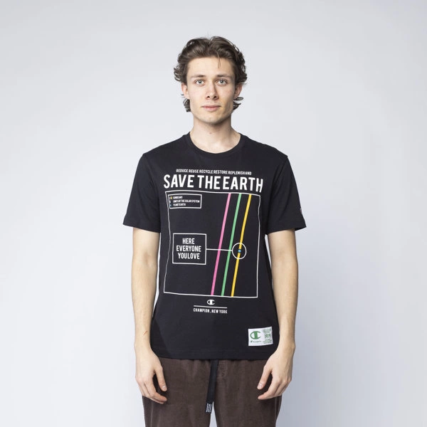 Champion ECO GRAPHIC PRINT T-SHIRT BLACK