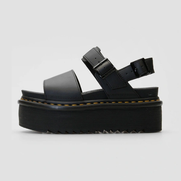 Dr. Martens sandały na platformie Voss Quad czarne damskie 26725001