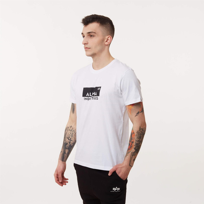 Alpha Industries BOX LOGO T-SHIRT WHITE