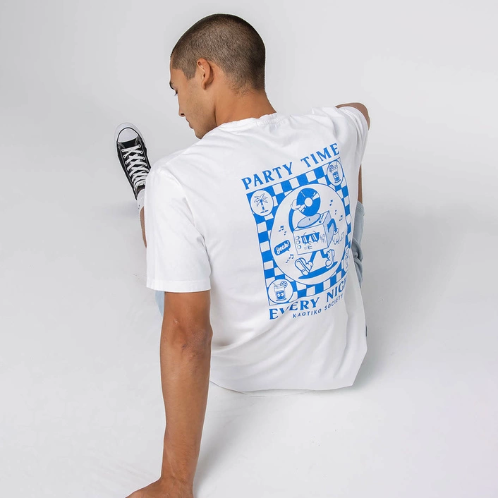 Kaotiko Washed T-Shirt Party Time AK116-02-G002