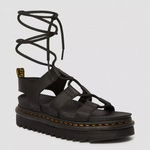 Dr. Martens Woman's Nartilla Hydro Leather Lace Up Gladiator Sandals 24641001