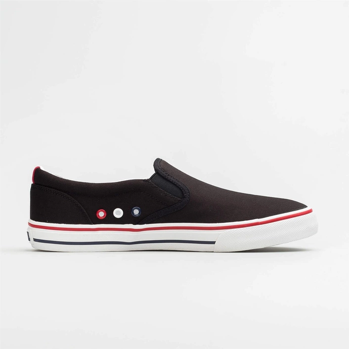 Tommy Jeans TEXTILE SNEAKER SLIP ON BLACK
