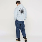 Kaotiko Steel Virgin Washed Hoodie Blue