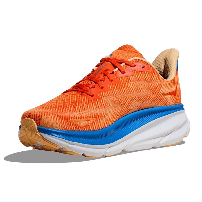 Hoka MEN'S CLIFTON 9 VIBRANT ORANGE/IMPALA