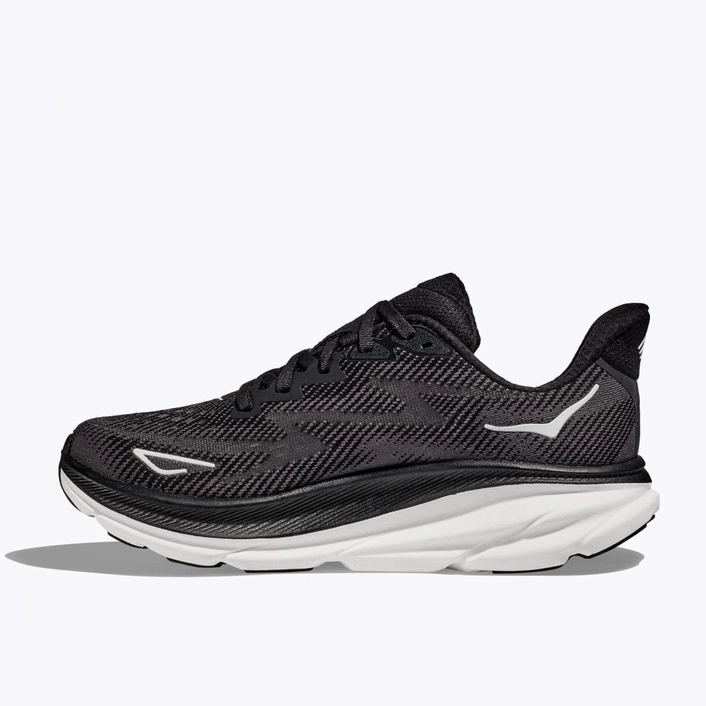 HOKA CLIFTON 9 Damskie Buty Do Biegania Czarne 1127896-BWHT