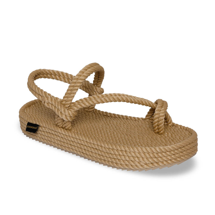 Bohonomad Hawaii Platform Rope Sandal - Beige